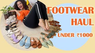 Huge Footwear Haul All under 1000₹ Ajio amp Lulu amp Sky  Kamya Mehra [upl. by Anyk]