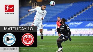 Arminia Bielefeld  Eintracht Frankfurt  15  Highlights  Matchday 18 – Bundesliga 202021 [upl. by Ynavoeg]