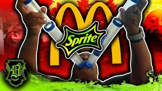 McDonalds Sprite Chug Using 2 Biersticks [upl. by Ettenna339]