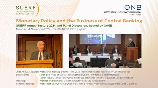 Monetary Policy and the Business of Central Banking  SUERF Annual Lecture 2024  Martin Hellwig [upl. by Ocirnor]