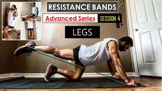 How To Do Leg Workout With Resistance Bands  Advanced Series  Session 4 [upl. by Aihsema]