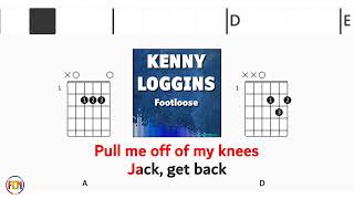 KENNY LOGGINS Footloose FCN GUITAR CHORDS amp LYRICS [upl. by Antone623]