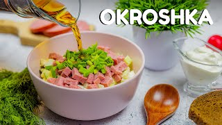 Weird but Delicious Okroshka — Light Summer Cold Soup  Kvass amp Kefir  Окрошка [upl. by Annovad]