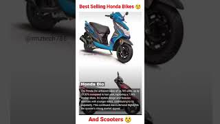 Best Selling Honda Bikes And Scooters 😯  shorts youtubeshorts viralshorts [upl. by Andaira]