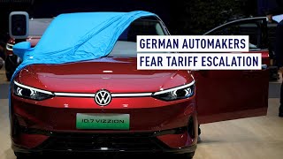 German automakers fear tariff escalation [upl. by Einohtna]