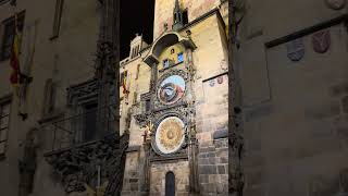 Prague Astronomical clock 🕰️ travel europeancapital prague czechrepublic astronomicalclock [upl. by Manus]