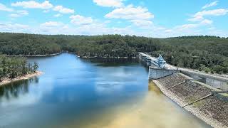 View of Warragamba dam from the information centre New South Wales Australia A U [upl. by Henriha]