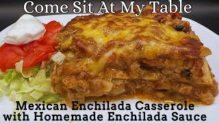 Mexican Enchilada Casserole with Homemade Enchilada SauceA Layered Version of Enchiladas So Tasty [upl. by Leupold]