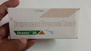 Dronis 20 Tablet  Drospirenone amp Ethinylestradiol Tablet ip  Dronis 20 mg Tablet Uses Dosage Hindi [upl. by Lennej]