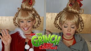 CINDY LOU WHO HALLOWEEN MAKEUP TRANSFORMATION  TUTORIAL  BrittanyNichole [upl. by Htebizile]