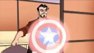 Avengers Earths Mightiest Heroes  Tony Wants to Test Caps New Shield [upl. by Schnorr]