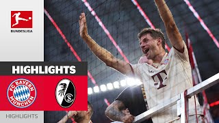 Müller Scores In His Record Game  FC Bayern München  SC Freiburg 20  MD 2 – Highlights 202425 [upl. by Yeldud]