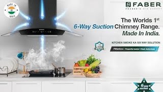 Faber iclean Filterless 75 cm Kitchen chimney with high suction power 1250m3hr and Touch amp [upl. by Aekerly]