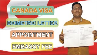 CANADA VISA l APPOINTMENT FOR CANADA VISA l BIO METRIC LETTER FOR CANADA l CANADA TOURIST VISA [upl. by Annirok320]