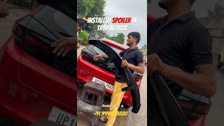 Installed Spoiler in tata altroz😍✅carmodification modifiedcars detailing spoiler viralvideo [upl. by Rekrap19]