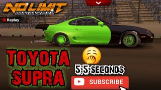 TOYOTA SUPRA 55 SECOND TUNE ¼ MILE  NO LIMIT DRAG RACING 20 [upl. by Naujek405]