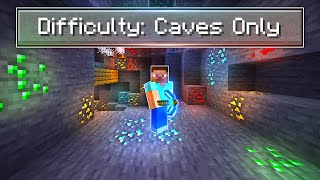 Beating Minecraft but its a Cave Only World [upl. by Maryanne998]