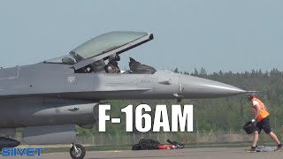 Belgian Air Force F16AM Engine Shutdown And Cockpit Open  Turku 2023 [upl. by Jill588]