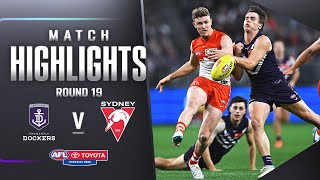 Fremantle v Sydney Swans Highlights  Round 19 2023  AFL [upl. by Ahsikit]