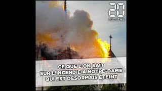 Incendie à NotreDame de Paris Ce que lon sait sur le sinistre qui est désormais éteint [upl. by Savory]