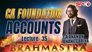 CA FOUNDATION ACCOUNTS BRAHMASTRA 35 Partnership Accounts Lecture 2 BY CA ANAND BHANGGARIYA [upl. by Ykcaj]