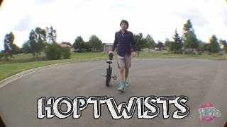 Hippo Unicycles  Trick Tips  180 and 360 Hoptwists [upl. by Lemert141]