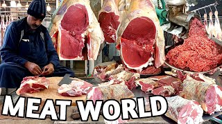 Famous Mutton amp Beef Shop In Rawalpindi Pakistan 🇵🇰  Meat Mincer Machine  Minced Meat  Meat World [upl. by Kristos]