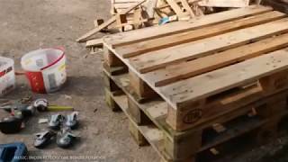 Tuto fabriquer tout seul un établi de travail en bois avec des palettes [upl. by Sonahpets]