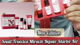 Snail truecica miracle repair starter kit  Upgraded  Pore and scar repair formula [upl. by Roleat494]