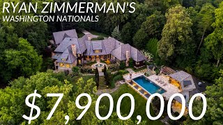 INSIDE Ryan Zimmermans 7900000 Great Falls Virginia Estate  Washington Nationals Baseball [upl. by Leizo]