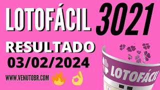 🍀 Resultado Lotofácil 3021 [upl. by Spanos]