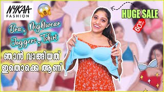 NYKD LINGERIE HAUL  nykaa fashion night dressjoggerstshirt NYKAA SALE HAUL  Kerala fashion [upl. by Siuluj]