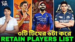 IPL 2025  RETENTIONS of SRH  RCB  GT  IPL Retentions 2025  IPL 2025 Retention List [upl. by Chadd]