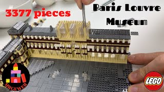 3377 mini pieces 😳😱Paris Louvre Museum Mini Building Blocks [upl. by Fransen]