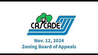 November 12 2024  Zoning Board of Appeals Meeting [upl. by Henryson]