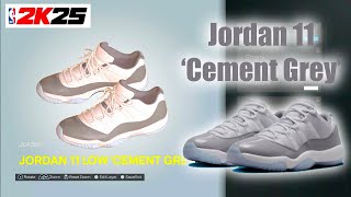 NBA 2K25 Shoe Creator  Jordan 11 Cement Grey [upl. by Kwon]