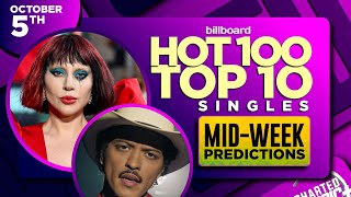 MIDWEEK PREDICTIONS  Billboard Hot 100 Top 10 Singles  October 5th 2024 [upl. by Areik]