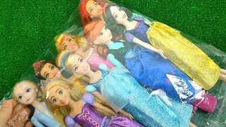 Disney Princess Doll Makeover DIY Miniature Ideas for Barbie Wig Derss Feceup Barbie dolls [upl. by Valenka]