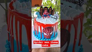 Spider man theme cake।। spiderman spidermancake chocolatecake patacakebysumaiya shorts [upl. by Jeffrey]