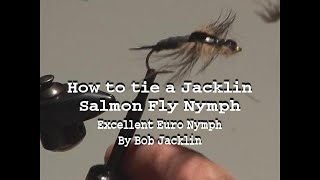 How to tie a Salmon fly nymph by Bob Jacklin a classic stonefly nymph amp Effective Euro anchor nymph [upl. by Narahs]