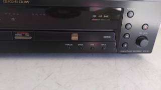 Vintage Sony RCDW1 CD Player and Recorder Working Demo [upl. by Gastineau]