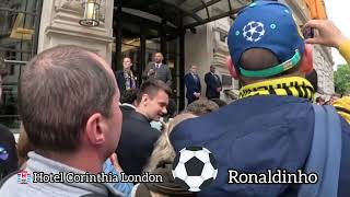 Ronaldinho at Hotel Corinthia in London 2024 [upl. by Airuam]