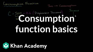 Consumption function basics  Macroeconomics  Khan Academy [upl. by Hammerskjold]