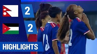 Nepal vs Jordan Final Highlights and Penalty Shootout  Waff Womens Championship [upl. by Arihday]