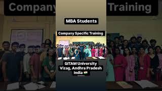 Company Specific Training for MBA Students of Gitam University Vizag AP  India 🇮🇳 mba 2024 [upl. by Naihr]