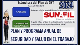 PLAN y PROGRAMA ANUAL DE SEGURIDAD Y SALUD EN EL TRABAJO SST SUNAFIL PERU 2024 [upl. by Forrest]