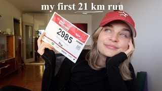 Mein erster HALBMARATHON in einer fremden Stadt  bin ich bereit dafür 🦦 [upl. by Fira]