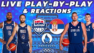 Serbia vs USA Mens Basketball  Live PlayByPlay amp Reactions [upl. by Eeclehc]