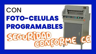 👍 Guillotina PROGRAMABLE de papel profesional ELÉCTRICA PMA 4806 R [upl. by Eidob220]