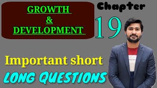 Growth and development chapter 19 important questions 2024 exam [upl. by Akeinahs]